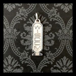 💥Vintage sterling hieroglyphic pendant